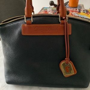 Dooney & Bourke Black Pebble Leather Satchel Purse